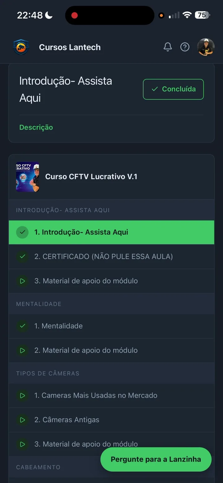 Tour pela área de membros: módulos, aulas e material de apoio